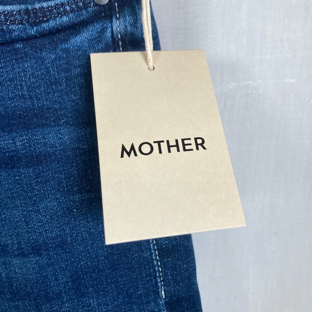 NWT MOTHER The Mid Rise Dazzler Ankle Fray Jeans Fancy Meeting You Here Wash 31 - Picture 5 of 15